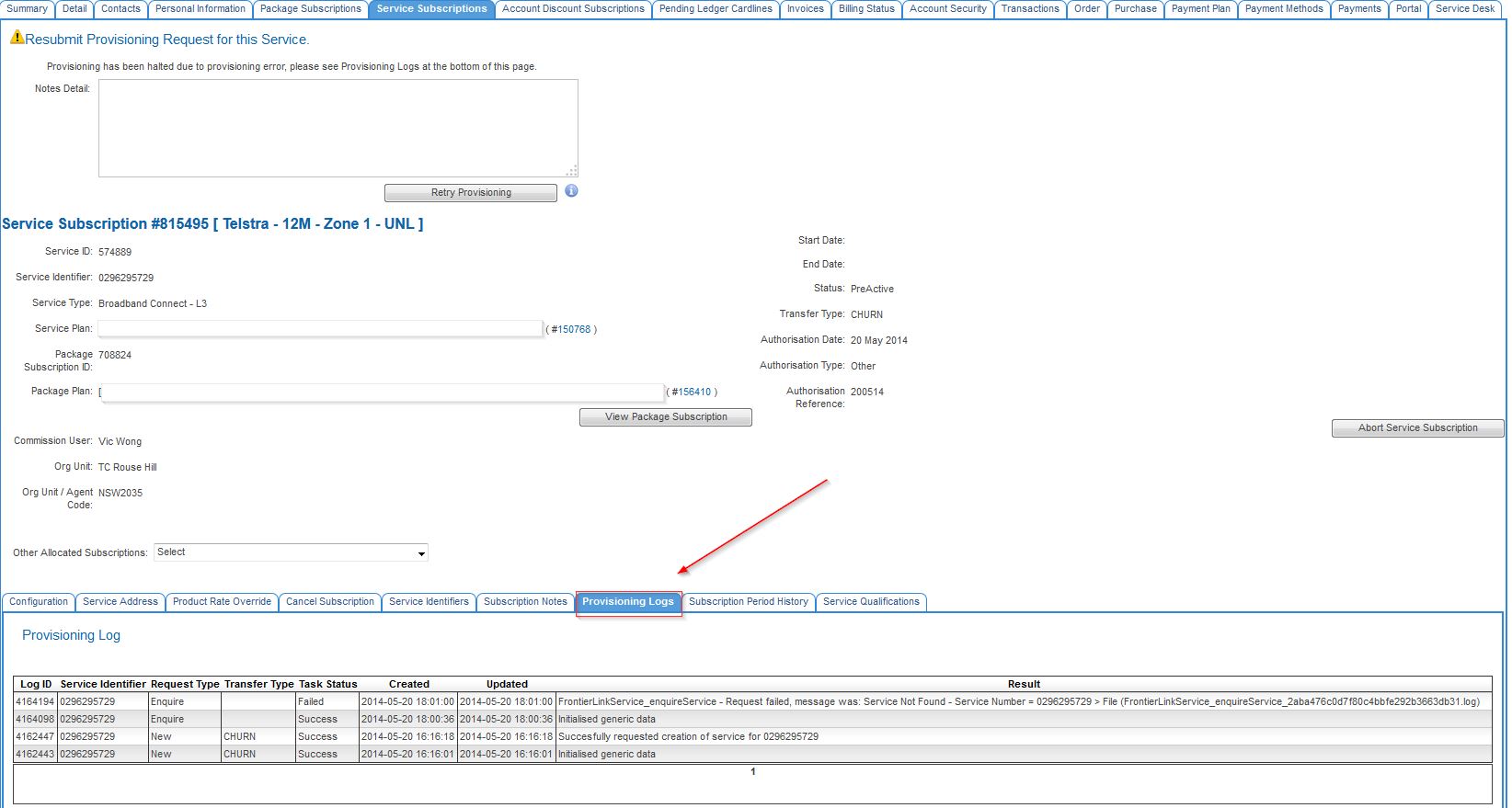 Cumulus - Customers - Customer List - Provisioning Logs.jpg