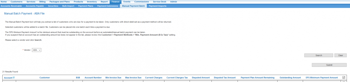 Create a new Manual Payment Batch